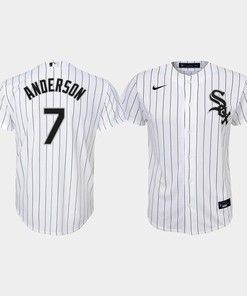 Youth Chicago White Sox Tim Anderson 7 White Home Jersey - Robokeg