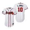 Youth Chipper Jones 10 Jersey, Atlanta Braves White 2022-23 Gold Program Jersey - Robokeg