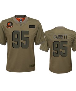Youth Cleveland Browns Myles Garrett Camo 2019 Salute To Service Game Jersey - Robokeg