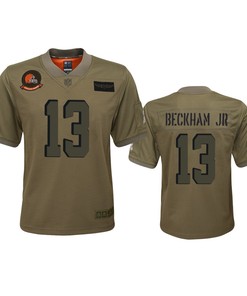 Youth Cleveland Browns Odell Beckham Jr. Camo 2019 Salute To Service Game Jersey - Robokeg