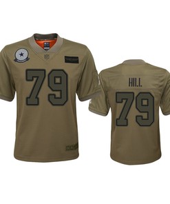 Youth Dallas Cowboys Trysten Hill Camo 2019 Salute To Service Game Jersey - Robokeg