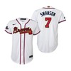 Youth Dansby Swanson 7 Jersey, Atlanta Braves White 2022-23 Gold Program Jersey - Robokeg