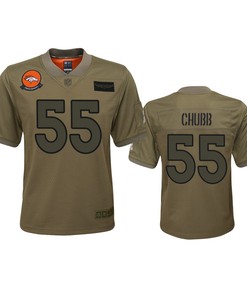 Youth Denver Broncos Bradley Chubb Camo 2019 Salute To Service Game Jersey - Robokeg