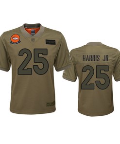 Youth Denver Broncos Chris Harris Jr Camo 2019 Salute To Service Game Jersey - Robokeg
