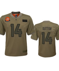 Youth Denver Broncos Courtland Sutton Camo 2019 Salute To Service Game Jersey - Robokeg
