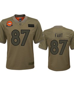 Youth Denver Broncos Noah Fant Camo 2019 Salute To Service Game Jersey - Robokeg