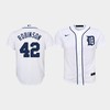 Youth Detroit Tigers 42 Jackie Robinson Home White Jersey - Robokeg