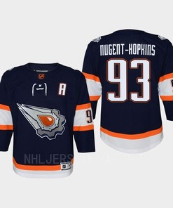 Youth Edmonton Oilers Ryan Nugent-Hopkins 93 Special Edition 2.0 Retro Jersey Navy - Robokeg