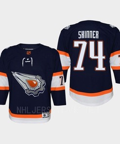 Youth Edmonton Oilers Stuart Skinner 74 Special Edition 2.0 Retro Jersey Navy - Robokeg