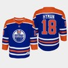 Youth Edmonton Oilers Zach Hyman 18 Home Player 2022-23 Jersey Royal - Robokeg