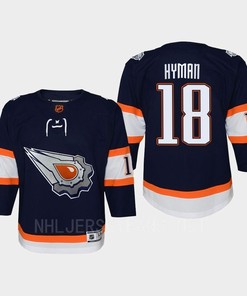 Youth Edmonton Oilers Zach Hyman 18 Special Edition 2.0 Retro Jersey Navy - Robokeg