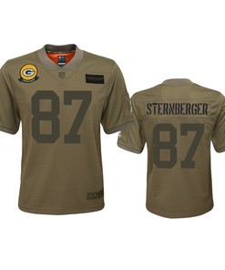 Youth Green Bay Packers Jace Sternberger Camo 2019 Salute To Service Game Jersey - Robokeg