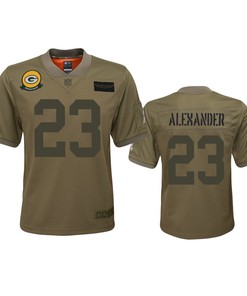 Youth Green Bay Packers Jaire Alexander Camo 2019 Salute To Service Game Jersey - Robokeg
