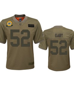 Youth Green Bay Packers Rashan Gary Camo 2019 Salute To Service Game Jersey - Robokeg