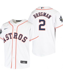 Youth Houston Astros Alex Bregman 2 White 2022-23 World Series Jersey - Robokeg