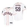 Youth Houston Astros Framber Valdez 59 White 2022-23 World Series Jersey - Robokeg