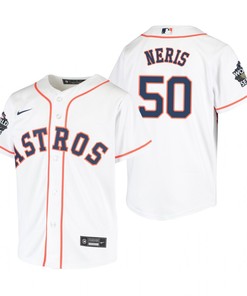 Youth Houston Astros Hector Neris 50 White 2022-23 World Series Jersey - Robokeg