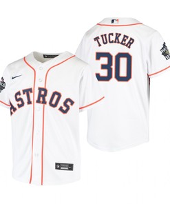 Youth Houston Astros Kyle Tucker 30 White 2022-23 World Series Jersey - Robokeg