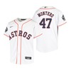 Youth Houston Astros Rafael Montero 47 White 2022-23 World Series Jersey - Robokeg