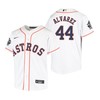 Youth Houston Astros Yordan Alvarez 44 White 2022-23 World Series Jersey - Robokeg