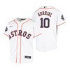 Youth Houston Astros Yuli Gurriel 10 White 2022-23 World Series Jersey - Robokeg