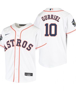 Youth Houston Astros Yuli Gurriel 10 White 2022-23 World Series Jersey - Robokeg