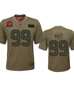Youth Houston Texans J.j. Watt Camo 2019 Salute To Service Game Jersey - Robokeg