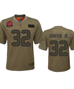 Youth Houston Texans Lonnie Johnson Jr. Camo 2019 Salute To Service Game Jersey - Robokeg