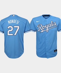 Youth Kansas City Royals Adalberto Mondesi 27 Light Blue Alternate Jersey - Robokeg