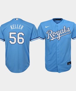 Youth Kansas City Royals Brad Keller 56 Light Blue Alternate Jersey - Robokeg