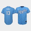 Youth Kansas City Royals Salvador Perez 13 Light Blue Alternate Jersey - Robokeg