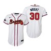 Youth Kyle Wright 30 Jersey, Atlanta Braves White 2022-23 Gold Program Jersey - Robokeg