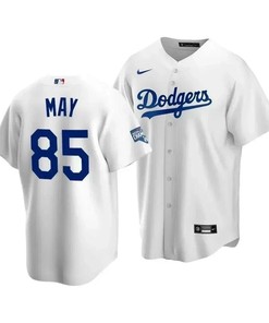 Youth Los Angeles Dodgers Dustin May 85 2020 World Series Champions Home Jersey White - Robokeg