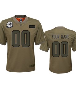 Youth Los Angeles Rams Custom Camo 2019 Salute To Service Jersey - Robokeg