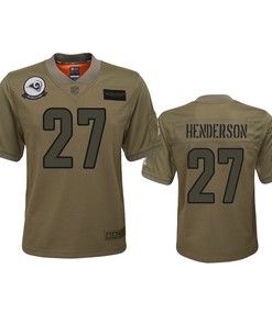 Youth Los Angeles Rams Darrell Henderson Camo 2019 Salute To Service Jersey - Robokeg