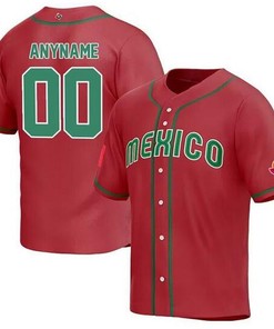 Youth Mexico Baseball Active Player Custom 2023 Red World Baseball Classic Stitched - Robokeg