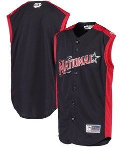 Youth National League Majestic Navy Red 2019 Mlb All Star Game Workout Team Jersey Gift For Fans - Robokeg