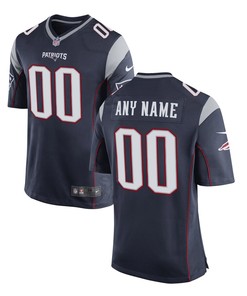 Youth New England Patriots Nike Navy Customized Game Jersey - Robokeg
