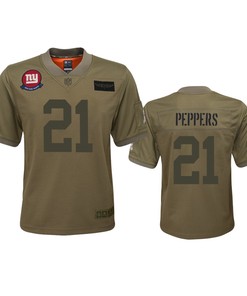 Youth New York Giants Jabrill Peppers Camo 2019 Salute To Service Jersey - Robokeg