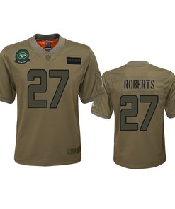 Youth New York Jets Darryl Roberts Camo 2019 Salute To Service Game Jersey - Robokeg