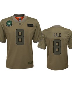 Youth New York Jets Luke Falk Camo 2019 Salute To Service Game Jersey - Robokeg