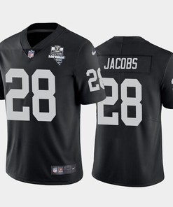 Youth Oakland Raiders Black #28 Josh Jacobs 2020 Inaugural Season Vapor Limited Stitched Nfl Jersey - Robokeg