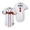 Youth Ozzie Albies 1 Jersey, Atlanta Braves White 2022-23 Gold Program Jersey - Robokeg