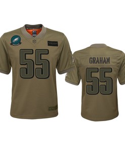 Youth Philadelphia Eagles Brandon Graham Camo 2019 Salute To Service Game Jersey - Robokeg