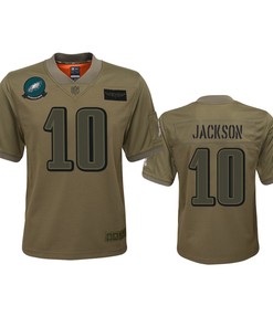 Youth Philadelphia Eagles Desean Jackson Camo 2019 Salute To Service Game Jersey - Robokeg