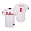 Youth Philadelphia Phillies Jean Segura 2 White 2022-23 World Series Jersey - Robokeg