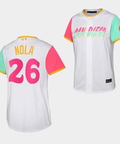 Youth San Diego Padres Austin Nola White Jersey 2022-23 City Connect Shirt - Robokeg