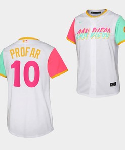 Youth San Diego Padres Jurickson Profar 10 White Jersey 2022-23 City Connect Shirt - Robokeg