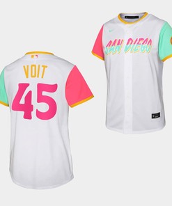 Youth San Diego Padres Luke Voit White Jersey 2022-23 City Connect Shirt - Robokeg