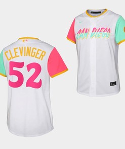 Youth San Diego Padres Mike Clevinger 52 White Jersey 2022-23 City Connect Shirt - Robokeg